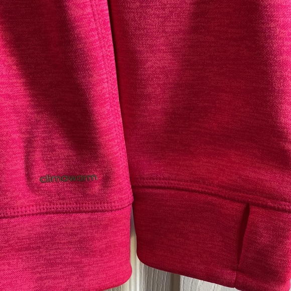 ADIDAS💖PINK LONG SLEEVE PULLOVER HOODIE. SIZE LARGE (NWOT)💖 - Picture 5 of 7